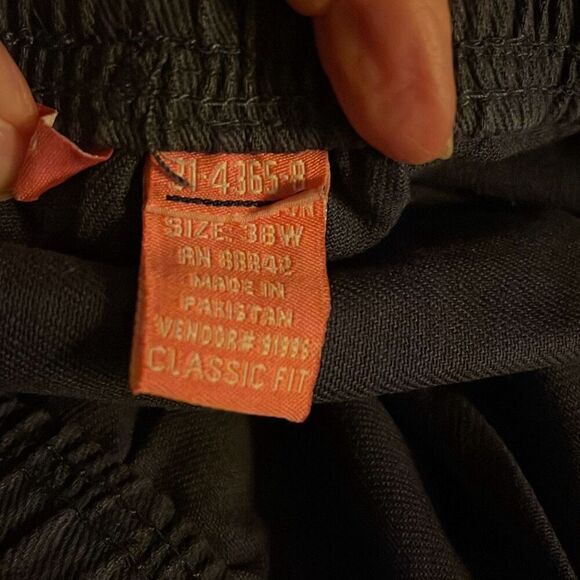 NWT Woman Within size 38W classic fit navy blue 100% cotton pants. - Picture 3 of 6